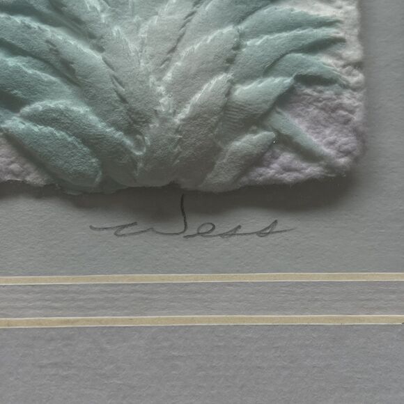 Signed FIGI GRAPHICS PAPER ART-3D Western Cactus - VTG‎ 1990 San Diego Framed - Picture 9 of 14